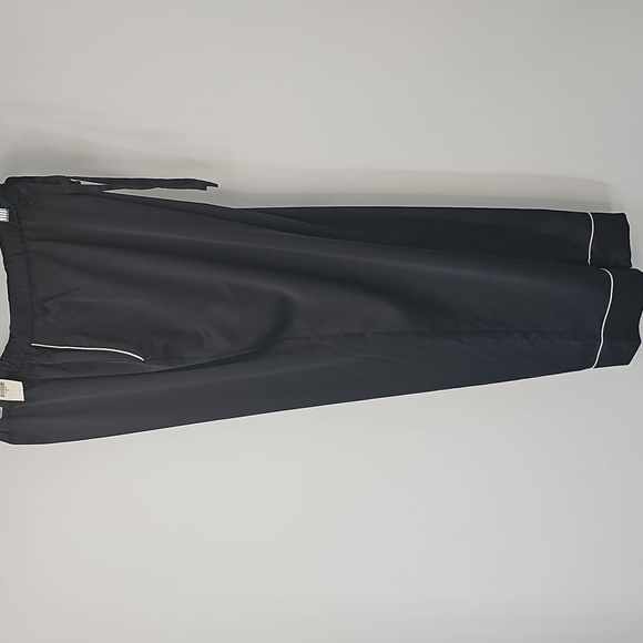 Express Satiny Loungewear Pajama Pants w Drawstring Waist Front Pockets Black - Picture 11 of 11